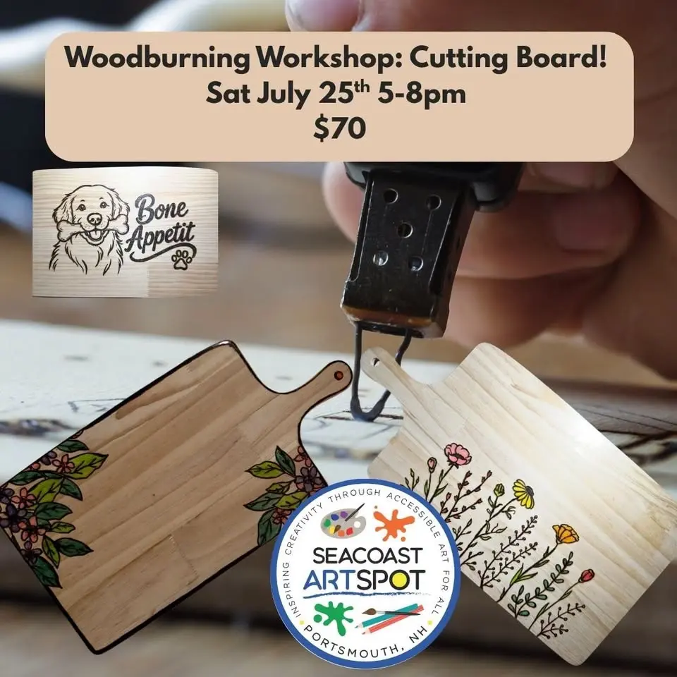 Woodburning Workshop: Cutting Boards! $70