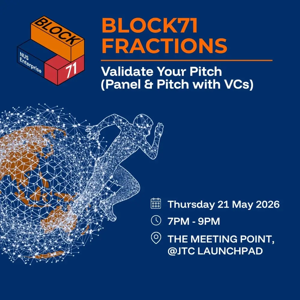 BLOCK71 FRACTIONS: Validate Your Pitch (Panel & Pitch with VCs)