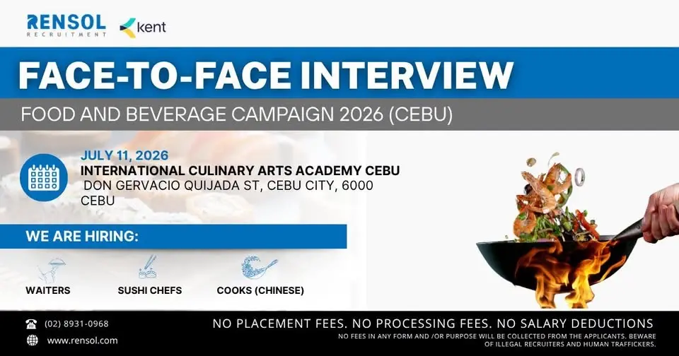 F&B CAMPAIGN 2026 | FACE-TO-FACE INTERVIEW [CEBU]