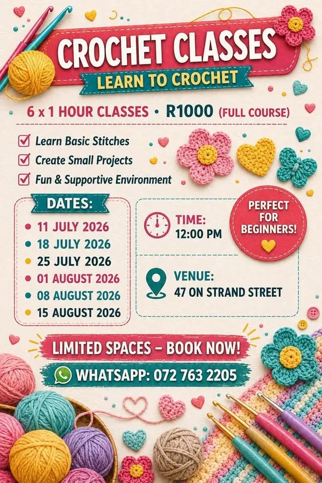 Crochet Beginner Classes