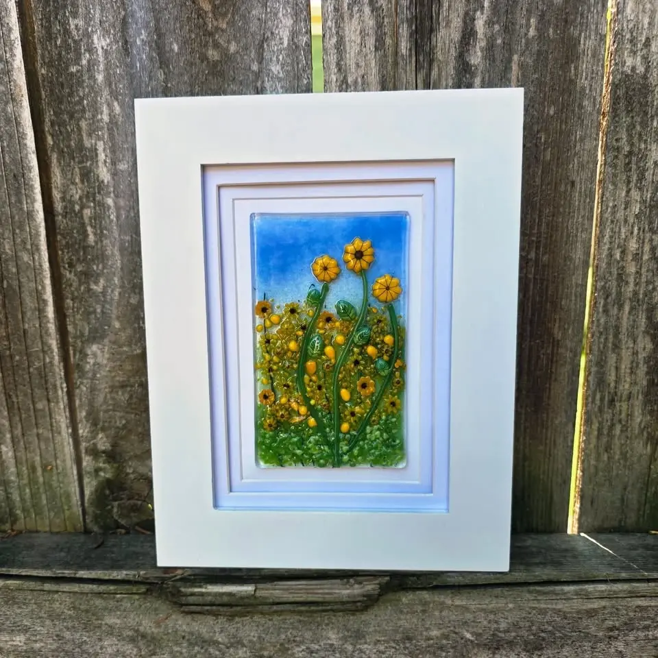 Fused Sunflower Field in Frame Class