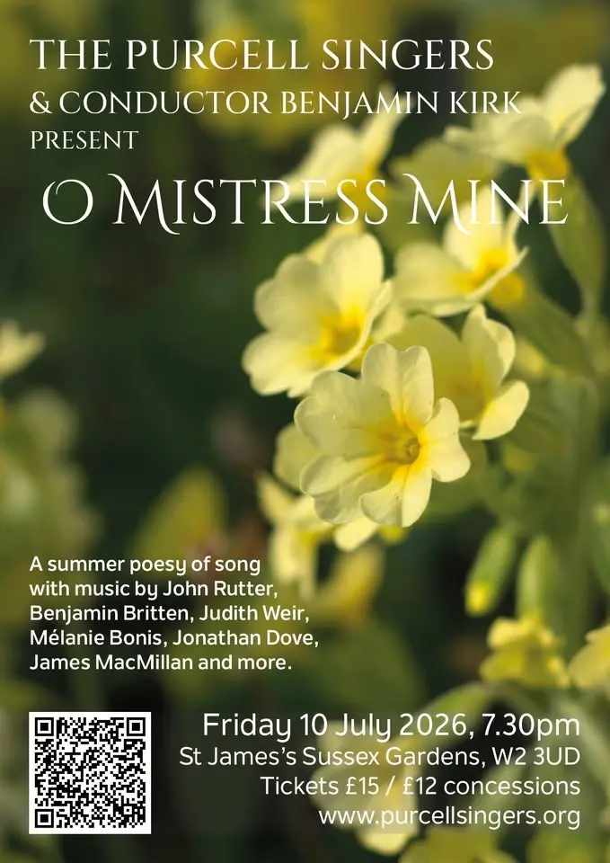 Summer choral concert - O Mistress Mine The Purcell Singers