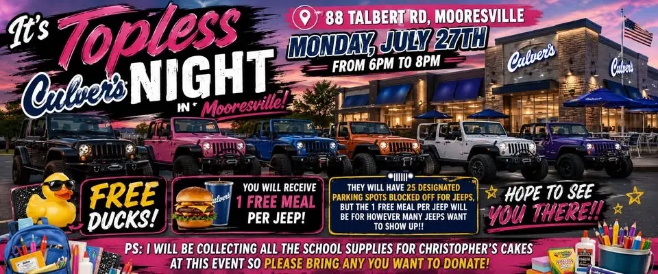 It's Topless Night at Culver's in Mooresville