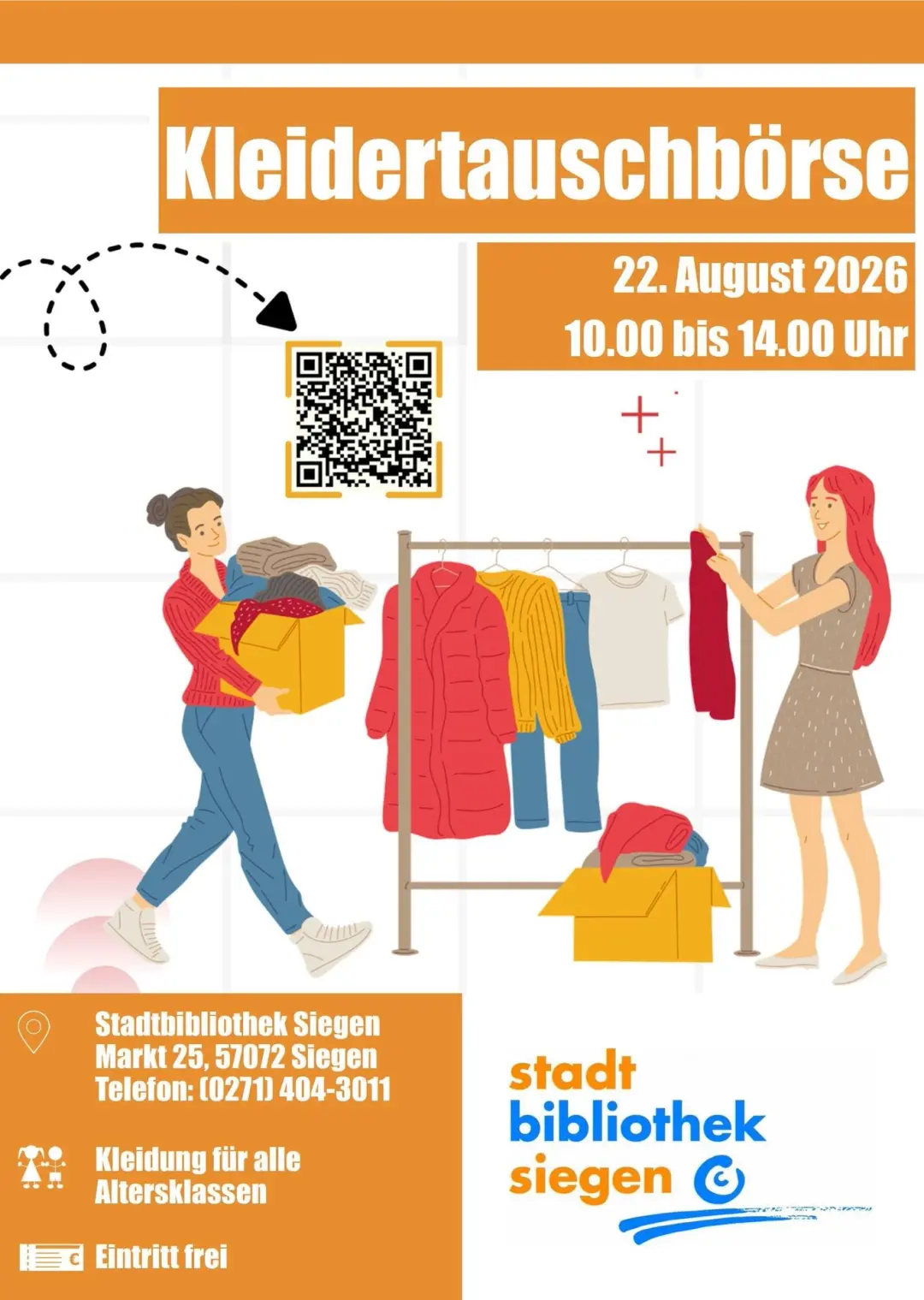 Tauschen statt neu kaufen! Kleidertauschbörse in der Stadtbibliothek