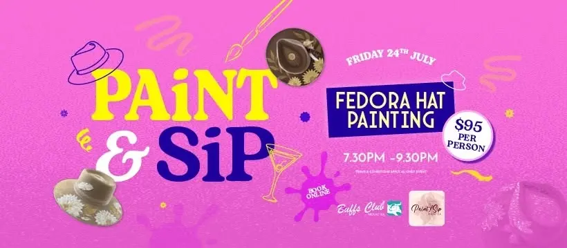 Paint and Sip - Fedora Hat 🎨🤎