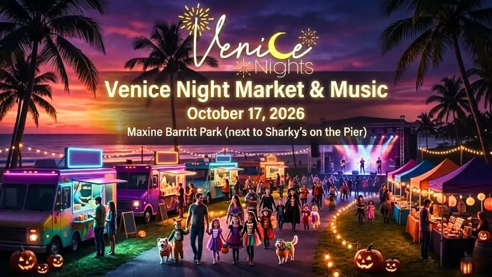 Venice Night Market & Music – Halloween Edition 🎃 | Oct 17 at Maxine Barritt Park