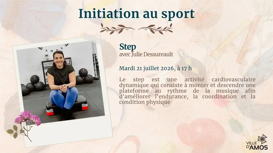 Initiation au sport- Step avec Julie Dessureault 