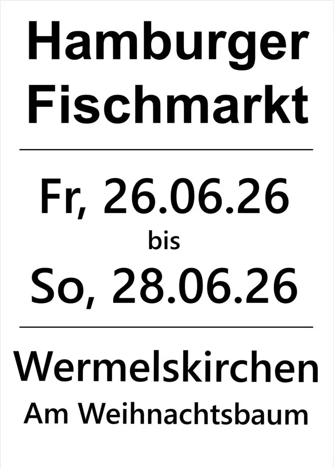 Wermelskirchener Marktschreier - á la Hamburger Fischmarkt