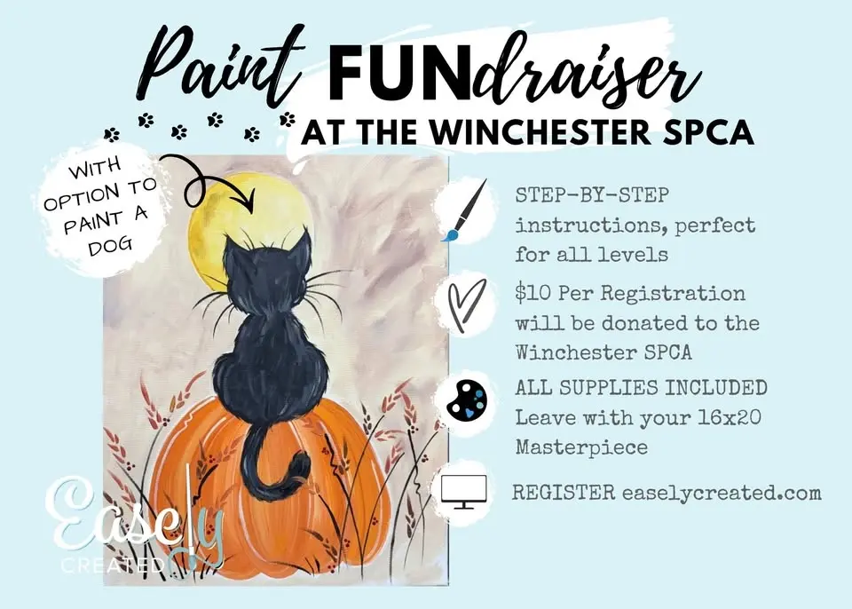 SPCA Paint Fundraiser at the Winchester SPCA with Easely Created
