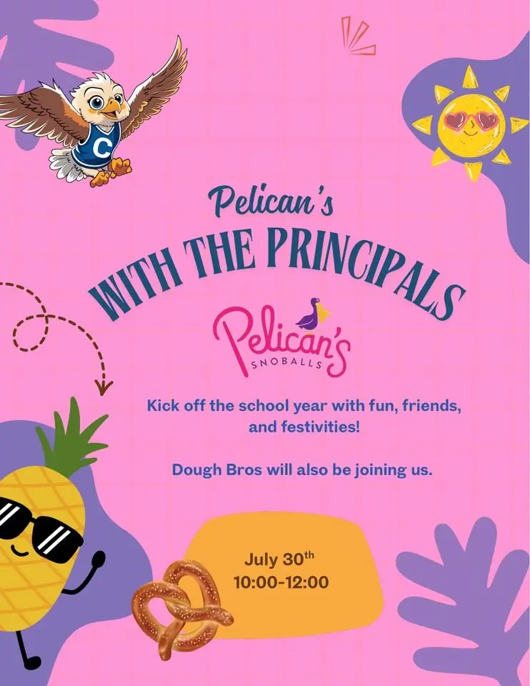 Pelicans with the Principals 