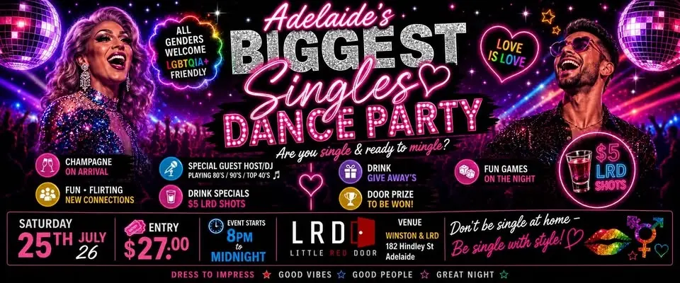 🎉Adelaide’s Biggest Singles Dance Party🎉