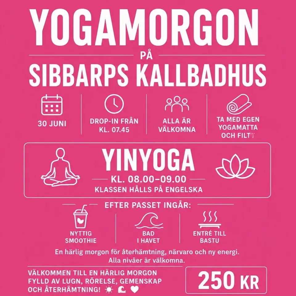 Yinyoga/bad/bastu/Smothie 