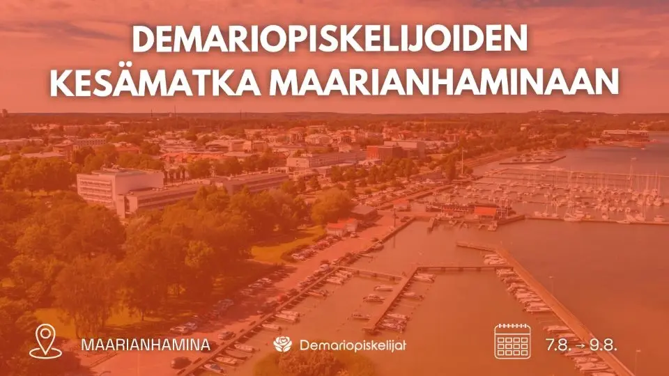 Demariopiskelijoiden kesämatka Ahvenanmaalle 2026 🇦🇽
