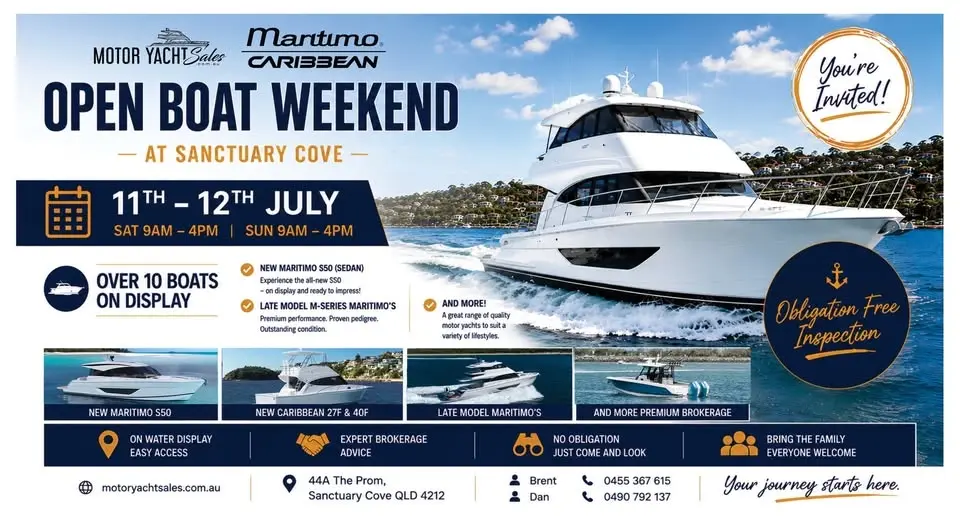 Motor Yacht Sales Maritimo-Caribbean Open Boat Weekend