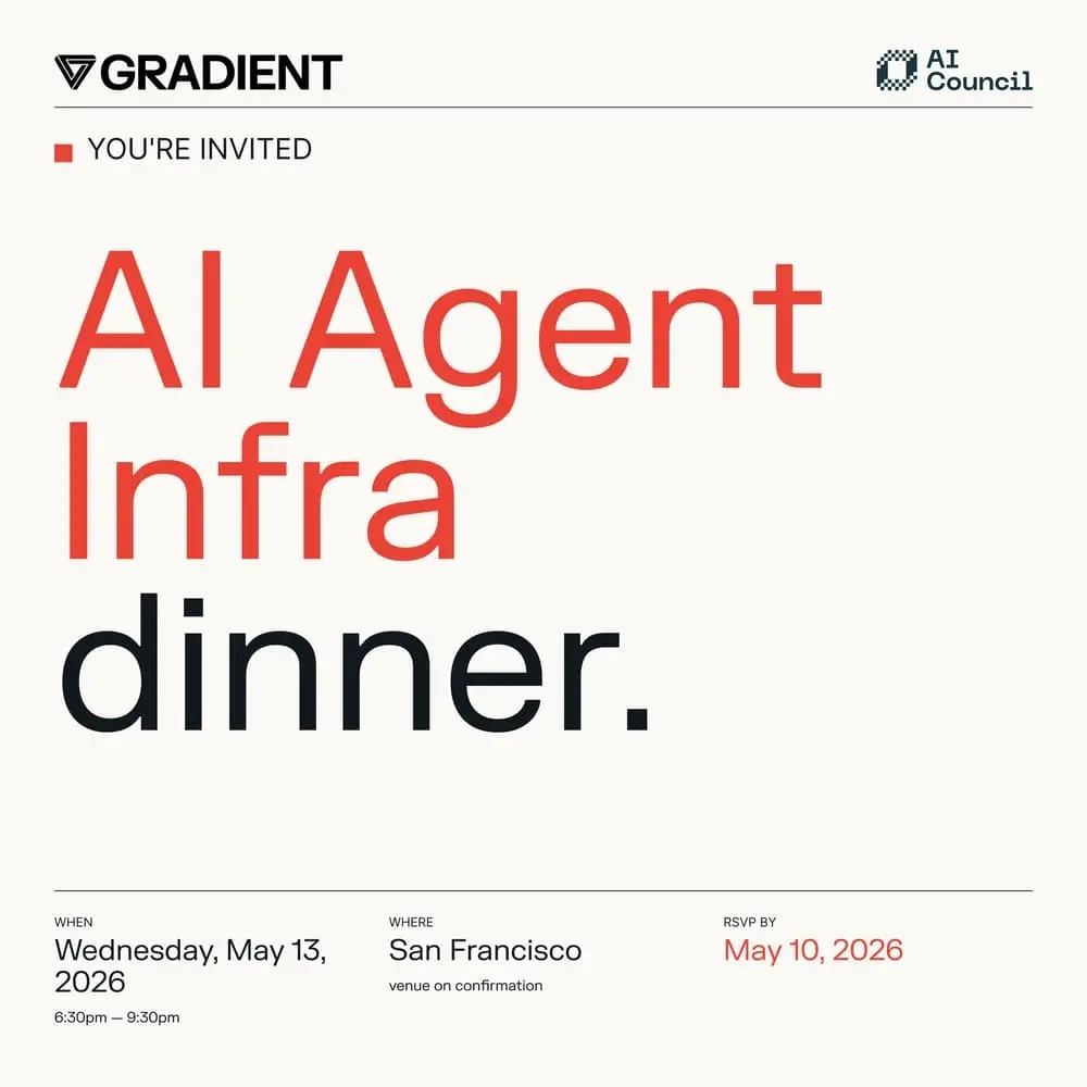 Gradient AI agent infra dinner