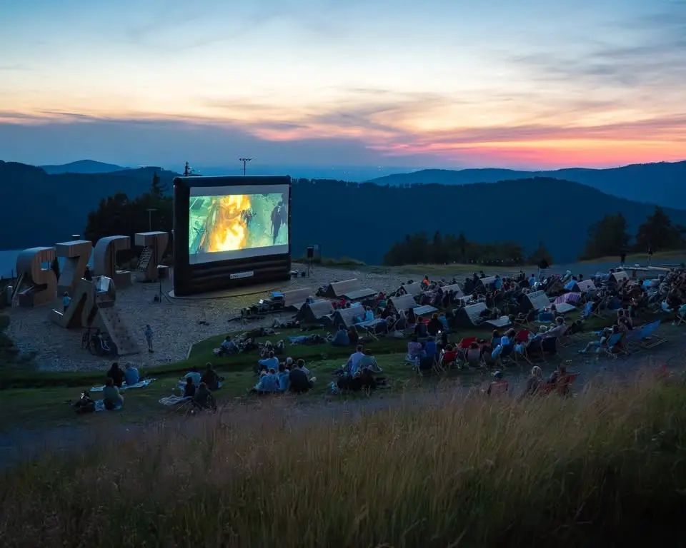 Kino plenerowe na poziomie 1000 w Szczyrku 