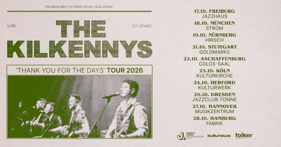 The Kilkennys | ‘Thank You For The Days’ Tour 2026 | Aschaffenburg
