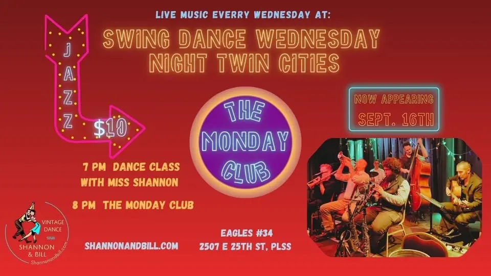 The Monday Club at Swing Dance Wednesday Night 9/16