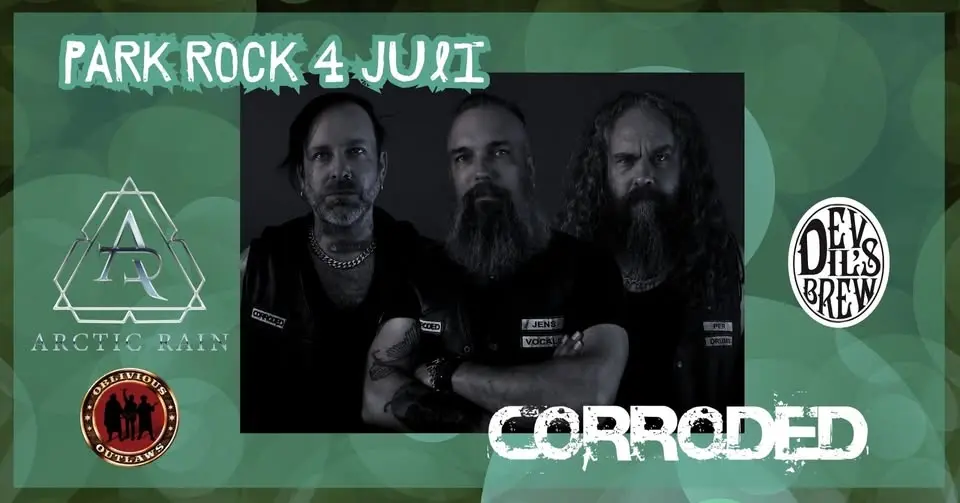 Park Rock i Nävekvarn med Corroded, Arctic Rain, Devil's Brew och Oblivious Outlaws
