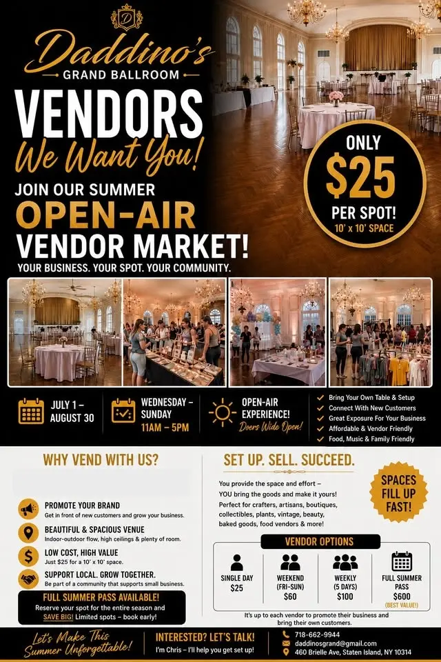 🌿 SUMMER OPEN-AIR VENDOR MARKET AT COLONY HALL 🌿