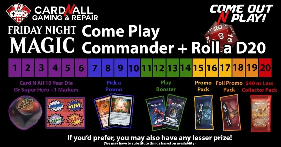 Friday Night Magic: Commander + D20 Dice Roll