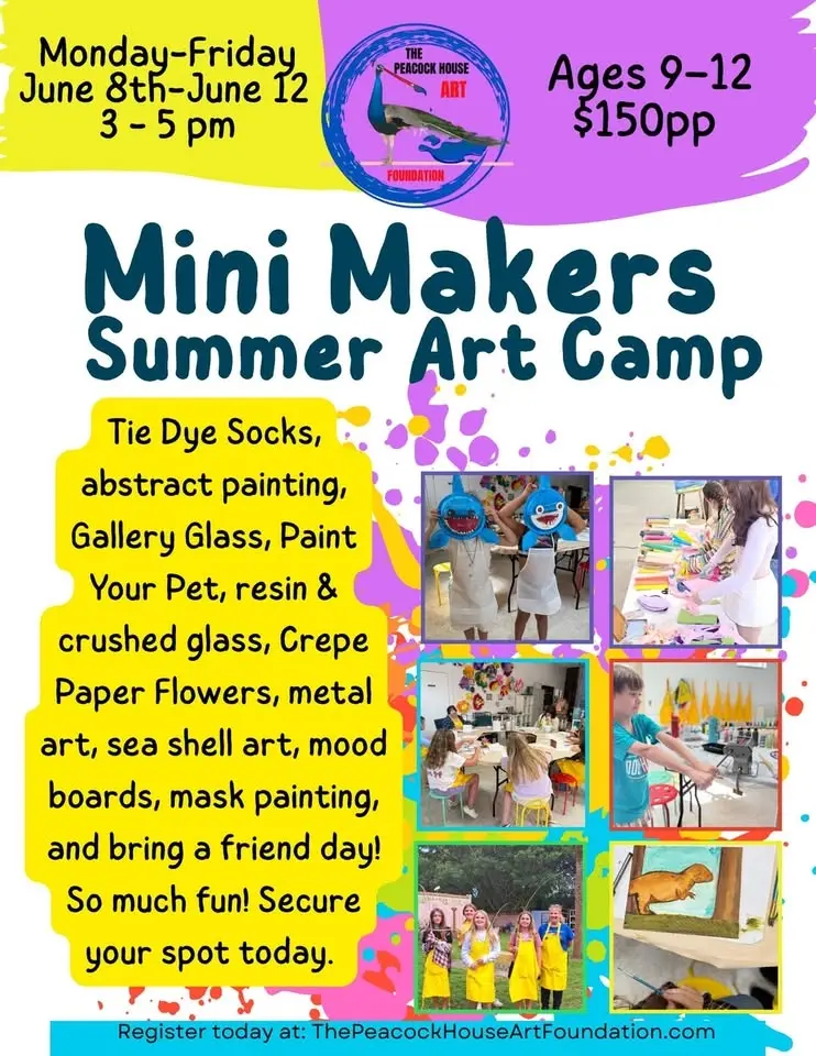Mini Makers Summer Art Camp at The Peacock House!