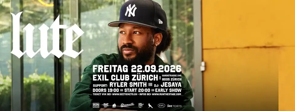LUTE (Dreamville, US) | Support: Ryler Smith | Exil Club Zürich