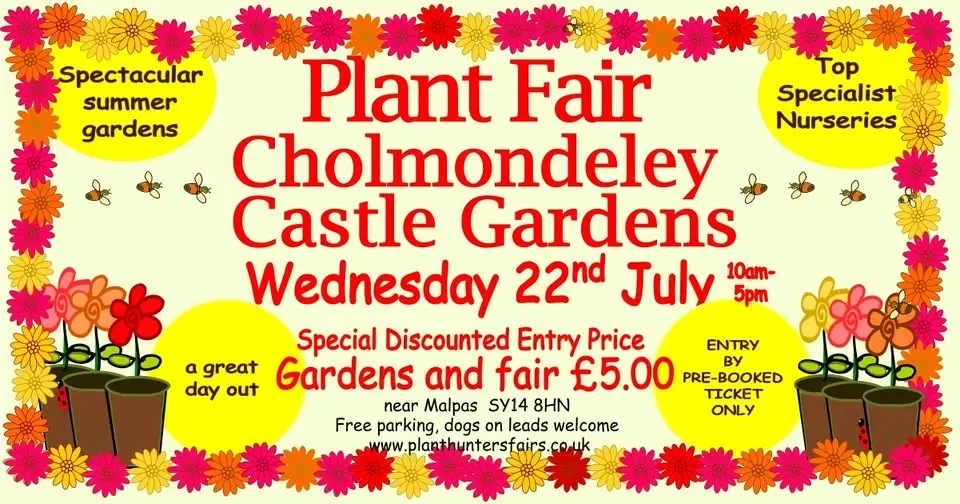 Midweek Summer Plant Hunters' Fair at Cholmondeley Castle Gardens on Wednesday 22nd July