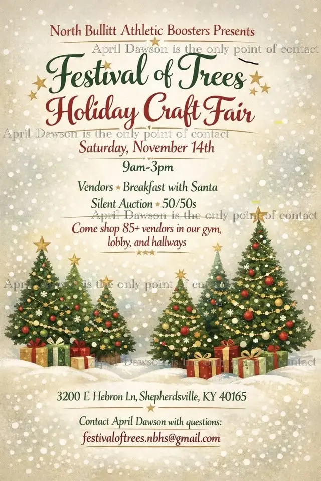 SAVE THE DATE! Festival of Trees Holiday Craft Fair 2026