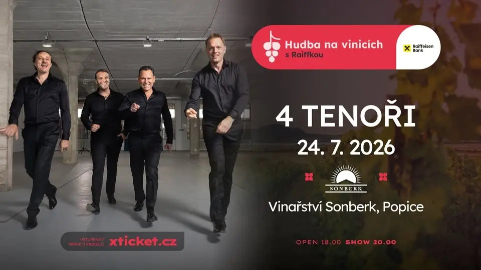 4 TENOŘI - Vinařství Sonberk - 24. července