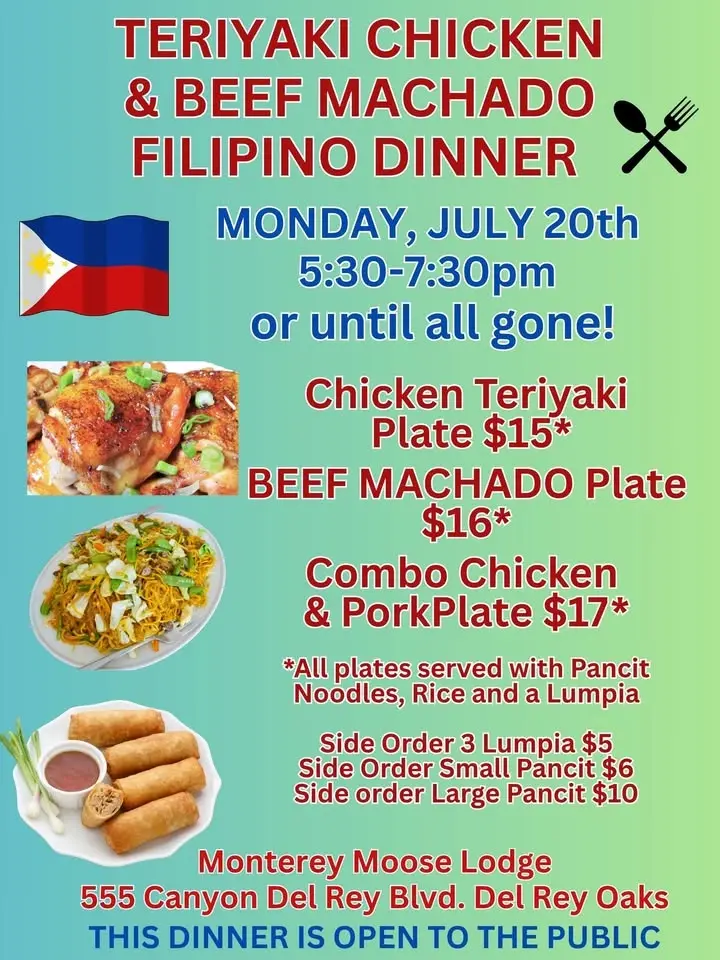 Filipino Food Night: Beef Machado & Teriyaki Chicken Monday, July 20th