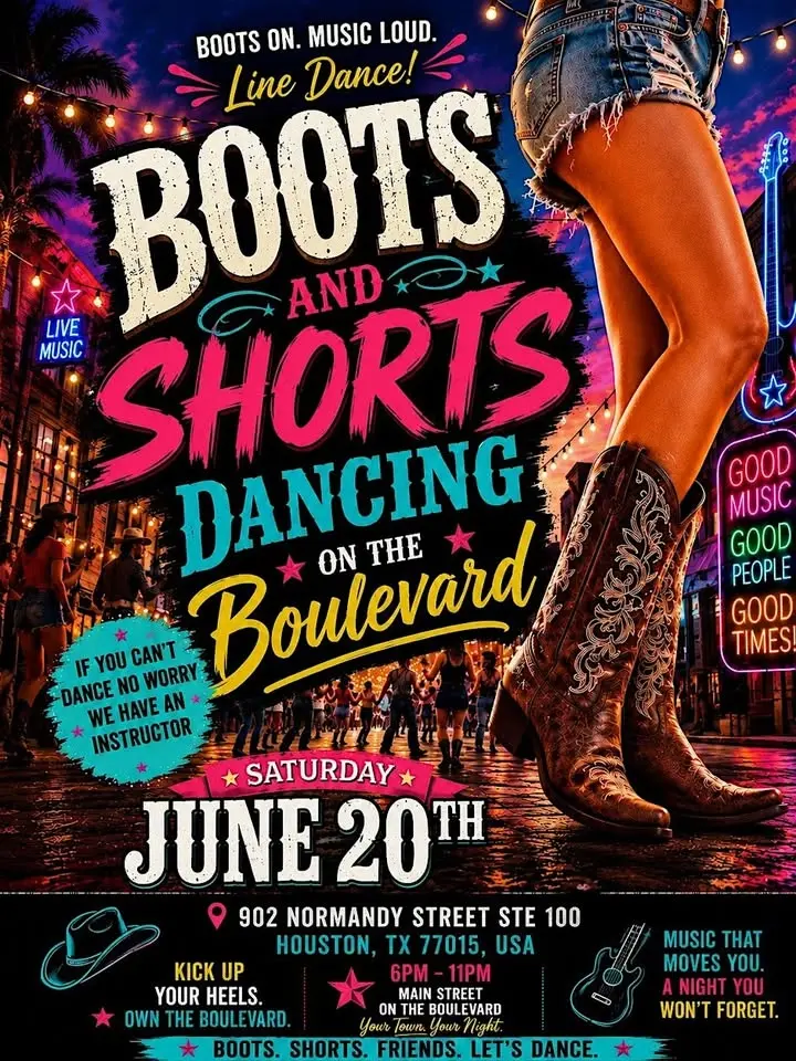 Boots & Shorts Dancing on the Boulevard