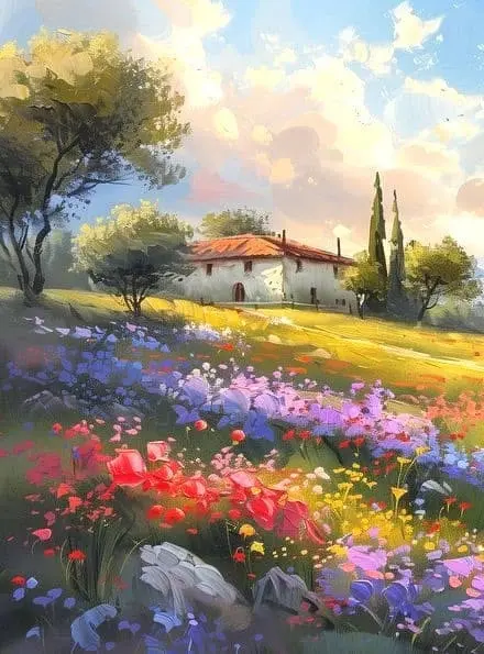 "Summer Cottage" In Person Paint Night Event Thursday 7:00 p.m. in West Seattle (Wine Included)