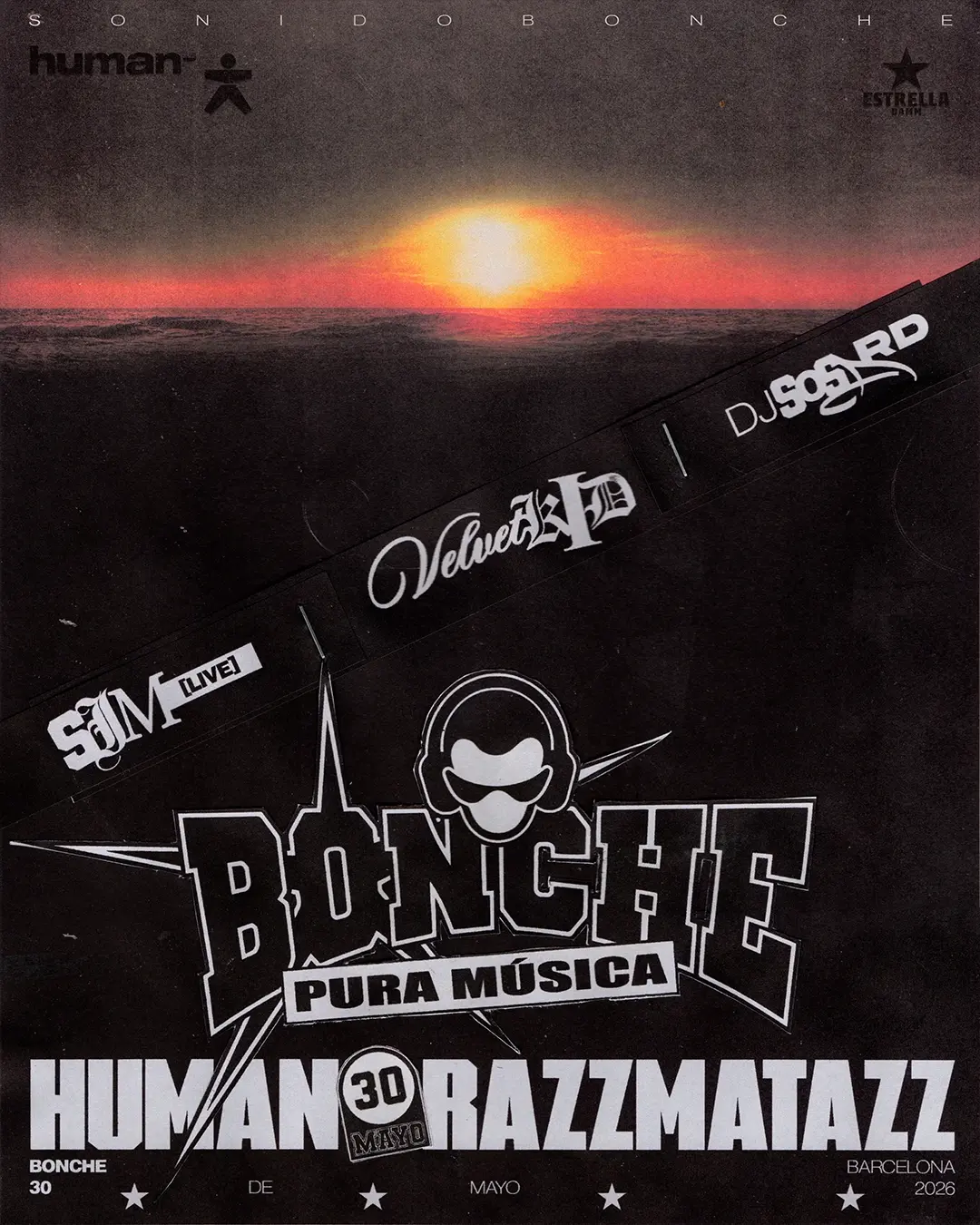 Bonche: SIM (live), DJ SOSA RD, Velvet Kid