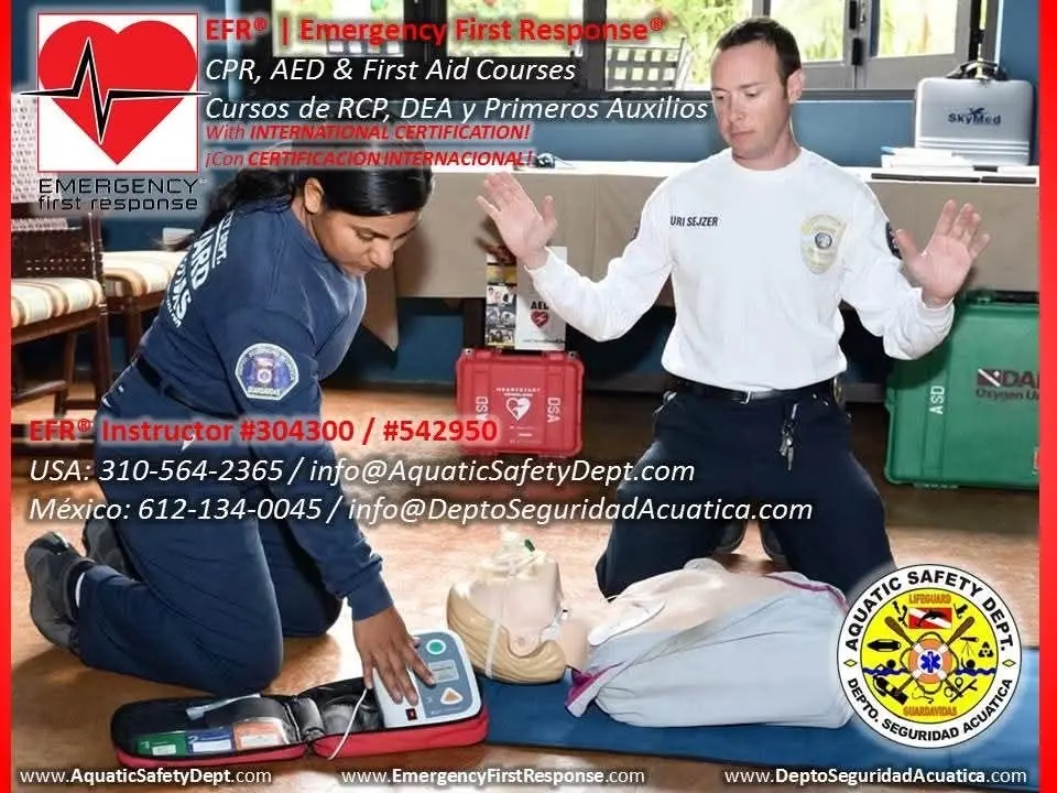 Curso RCP, DEA y Primeros Auxilios | EFR®/PADI® | CPR, AED & First Aid Course