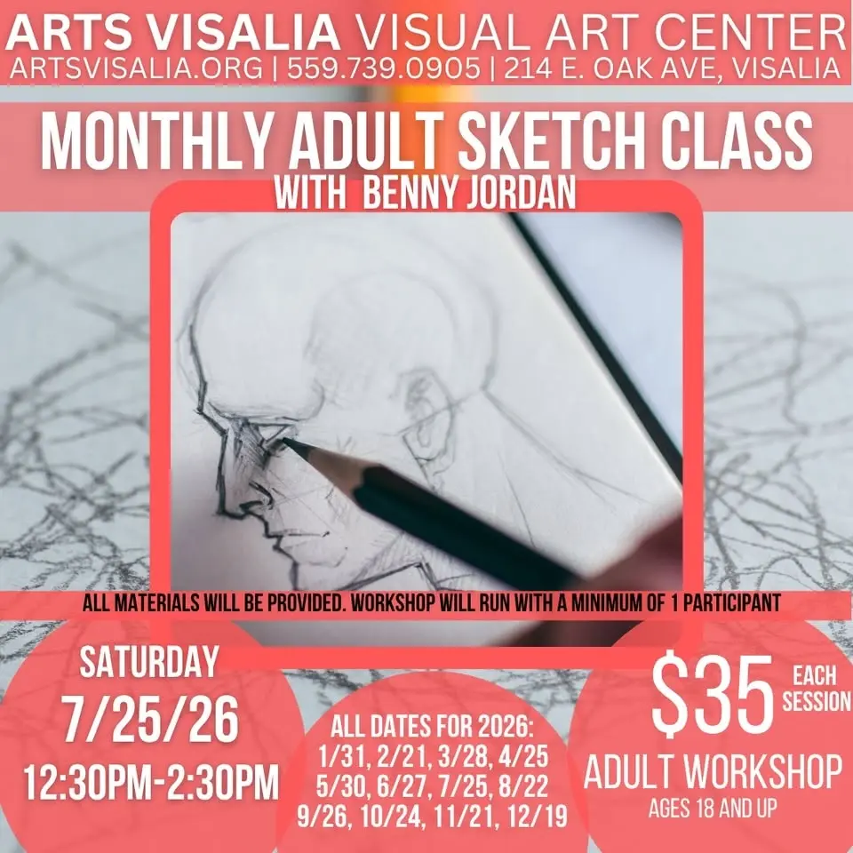 Adult Sketch Class with artist Benny Jordan