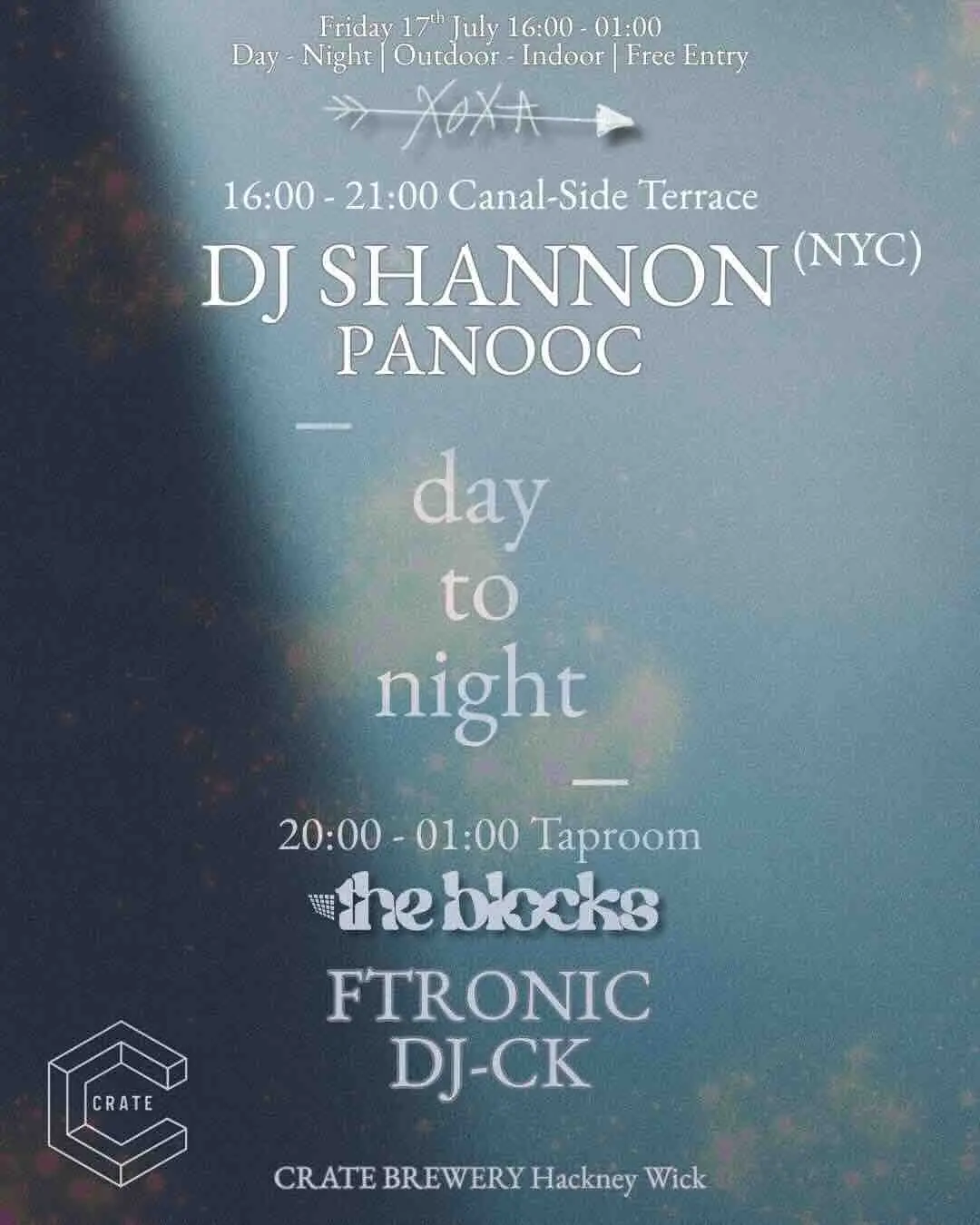 day to night with XOXA & The Blocks: DJ Shannon (NYC), Panooc, fTronic & DJ-CK
