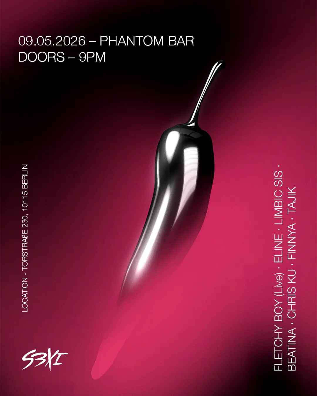S3XI @Phantom Bar with Fletchy Boy (live), Eline & limbic sis