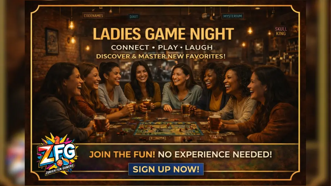 💃 Ladies Night & Social Board games: Meet, Drink & Play 🥂 (ZFG)