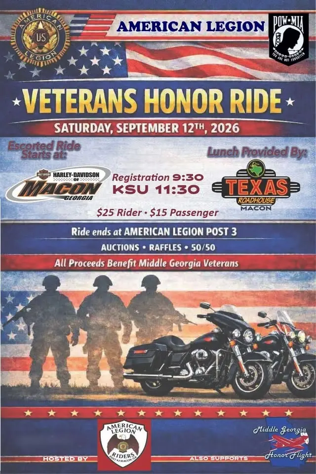SAVE THE DATE! - VETERANS HONOR RIDE
