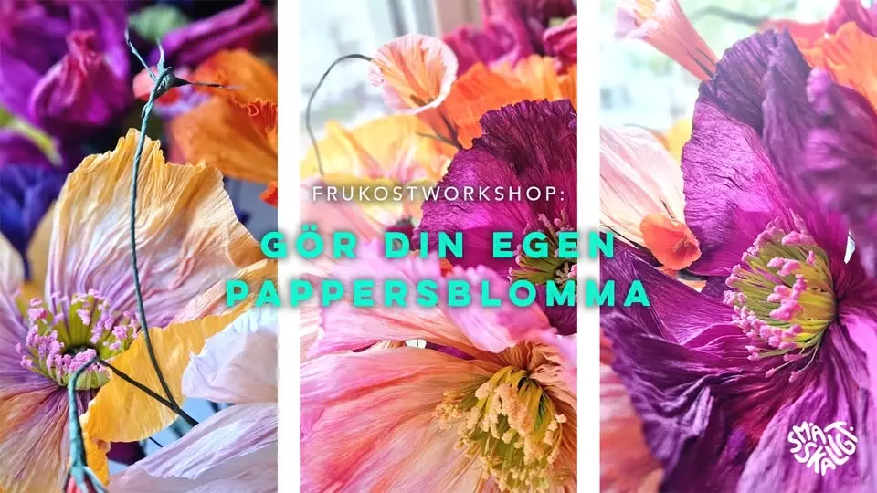 Gör din egen pappersblomma: Vallmo