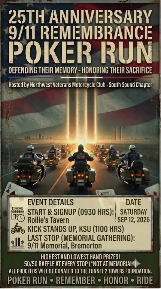 25th Anniversary of 9/11 - Remembrance Poker Run⁠