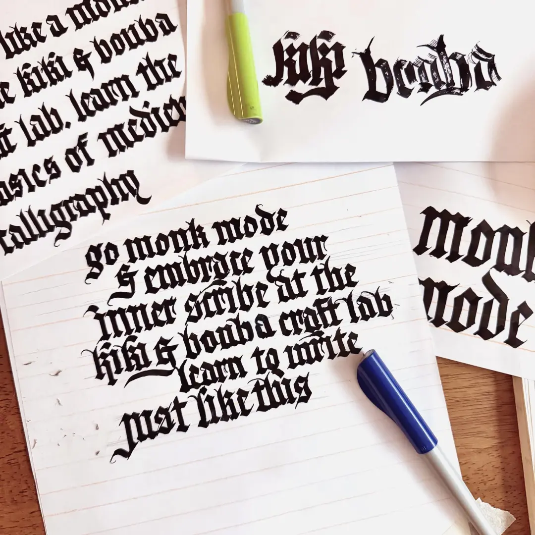Medieval Gothic Calligraphy Workshop