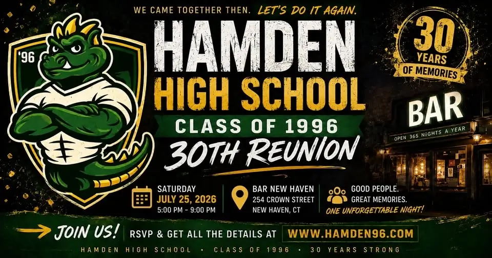Hamden Class of 1996 30th Reunion