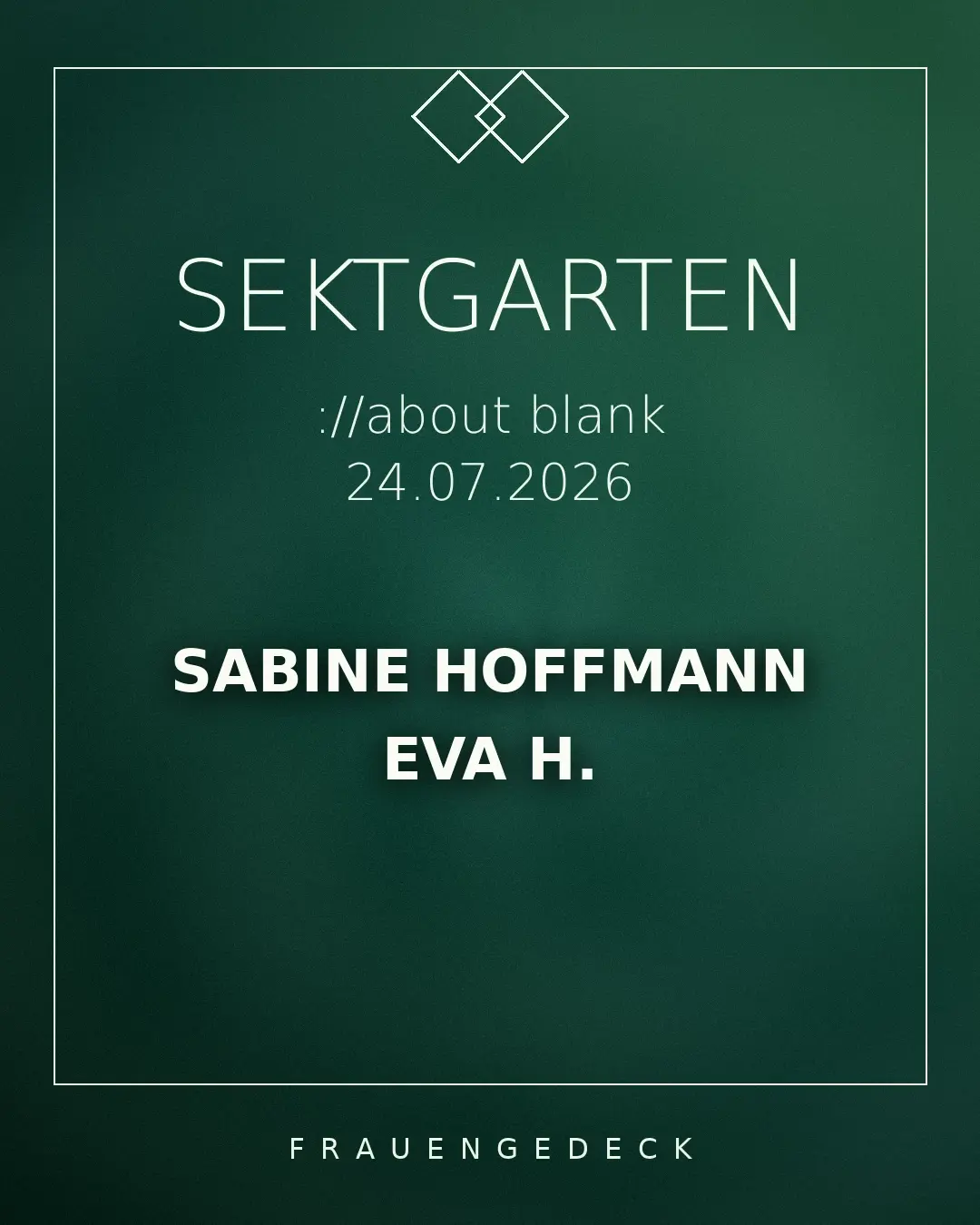 ://sektgarten x Frauengedeck [free entry & open air]