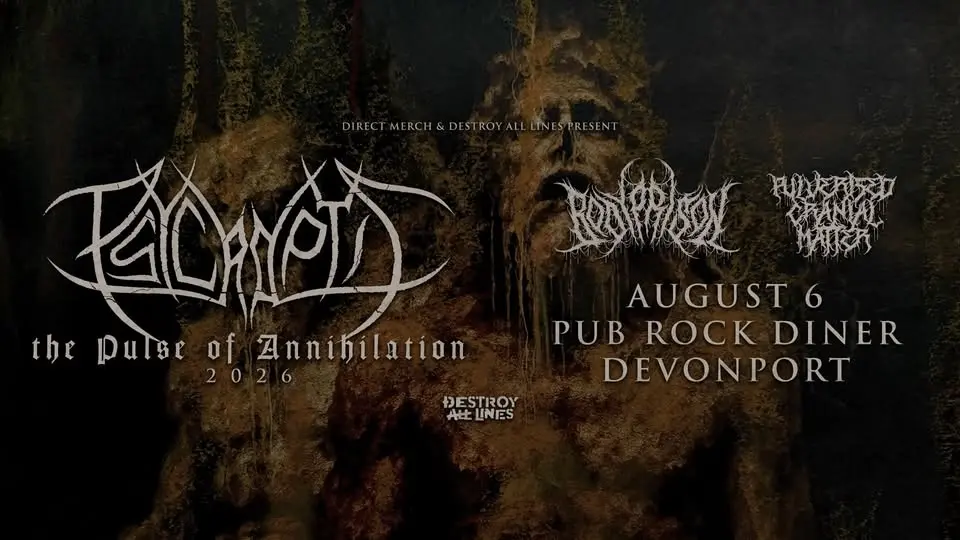 Psycroptic | Devonport | The Pulse of Annihilation | Pub Rock Diner