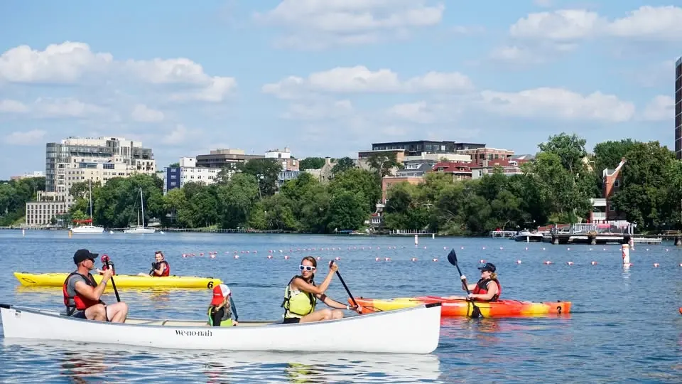 Afternoon Paddle Games on Lake Mendota
