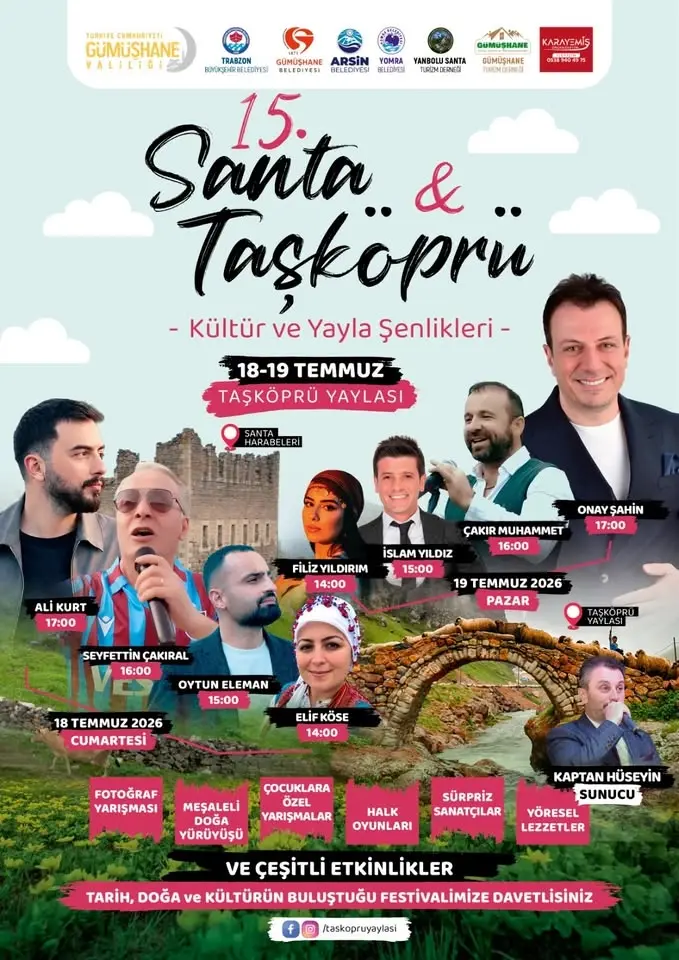 15. Santa - Taşköprü Kültür ve Yayla Şenlikleri
