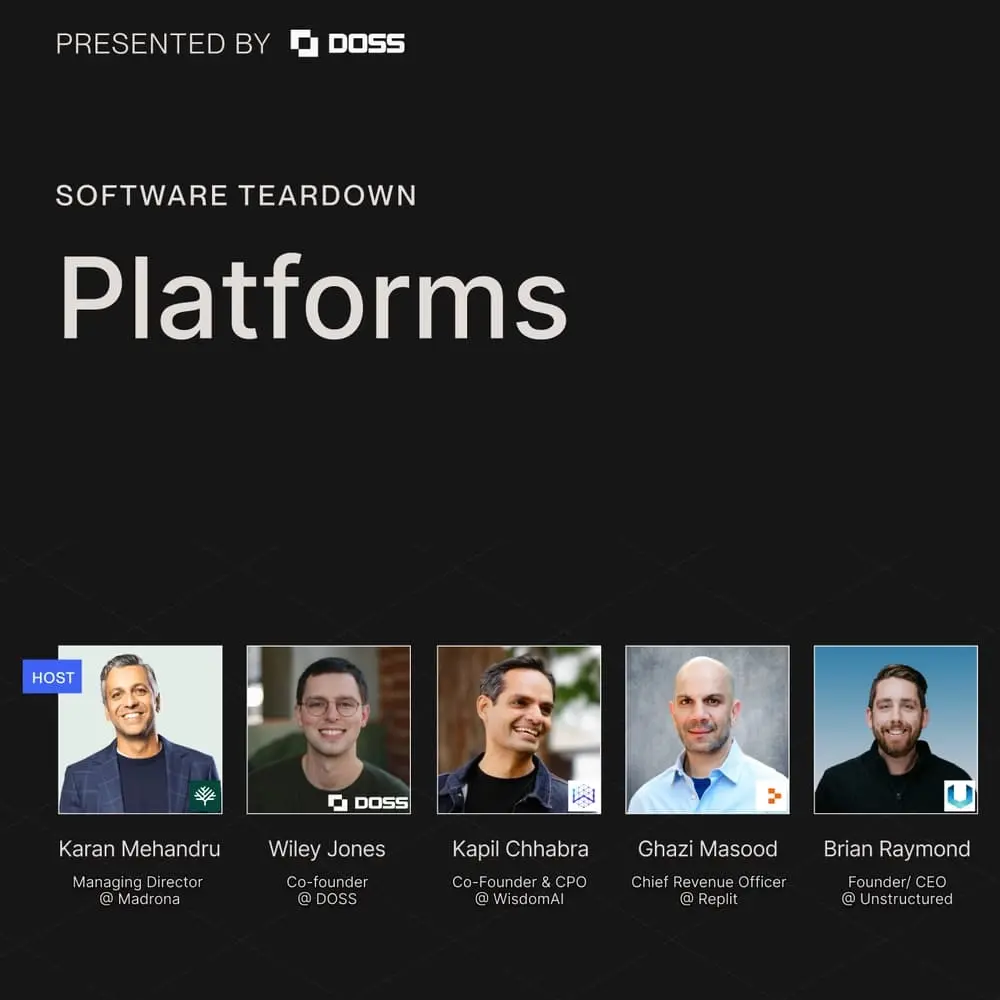 Software Teardown: Platforms