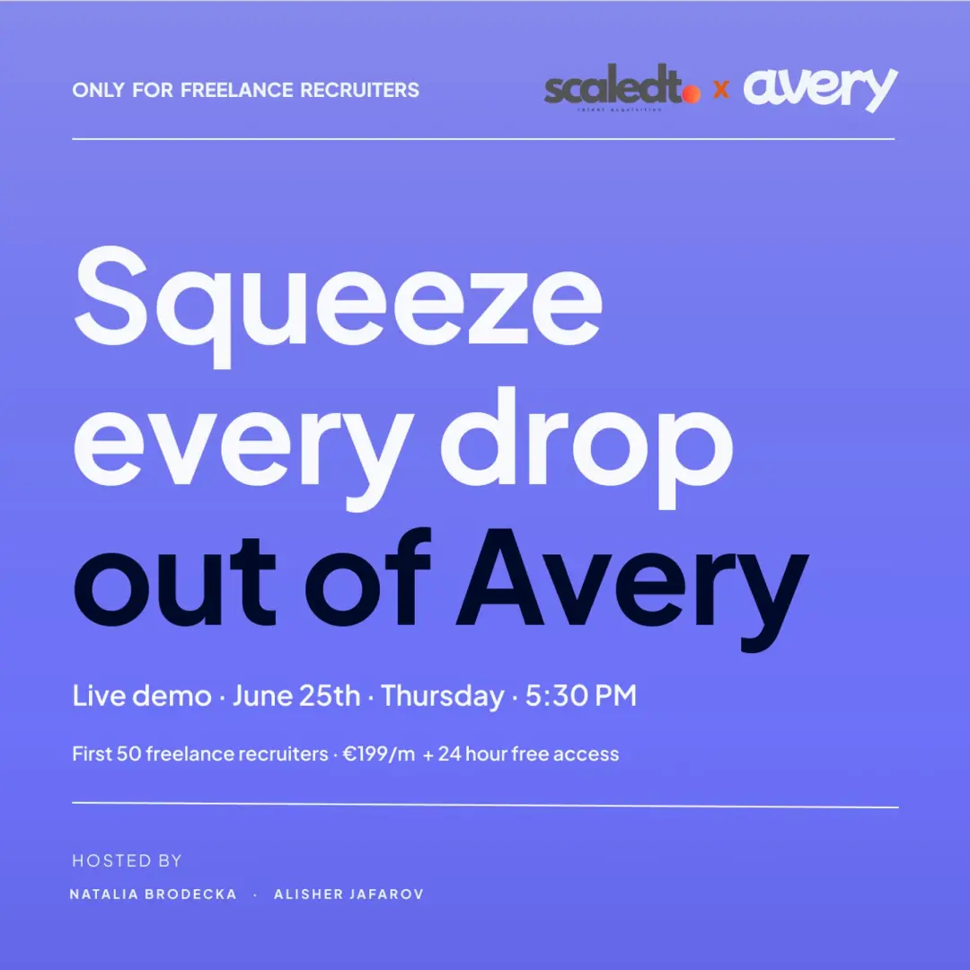 A very good demo for Freelance Recruiters